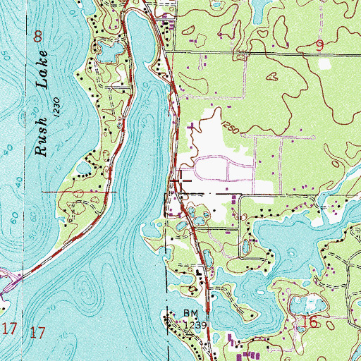 Topographic Map of Crosslake Police Department, MN