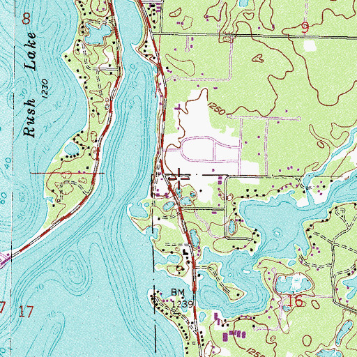 Topographic Map of Crosslake City Hall, MN