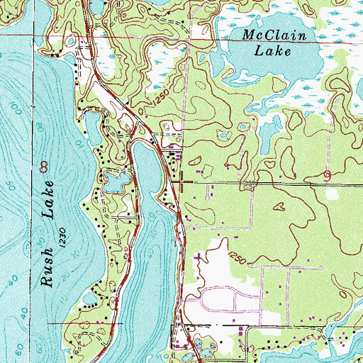 Topographic Map of Crosslake Presbyterian Church, MN