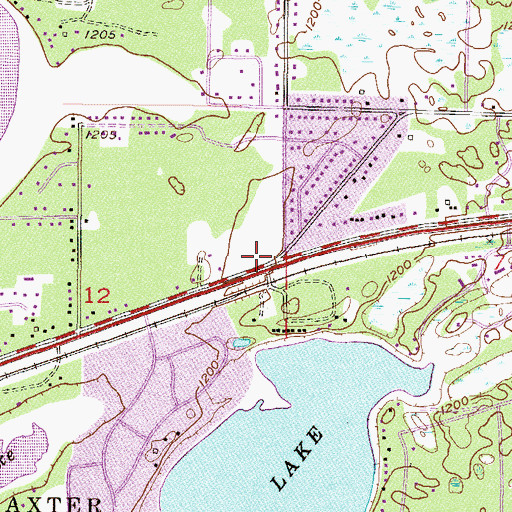 Topographic Map of Lakewood Evangelical Church, MN