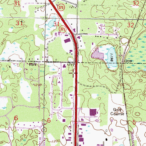 Topographic Map of Prince of Peace Lutheran Church, MN