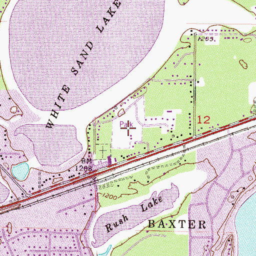 Topographic Map of Oscar Kristofferson Park, MN