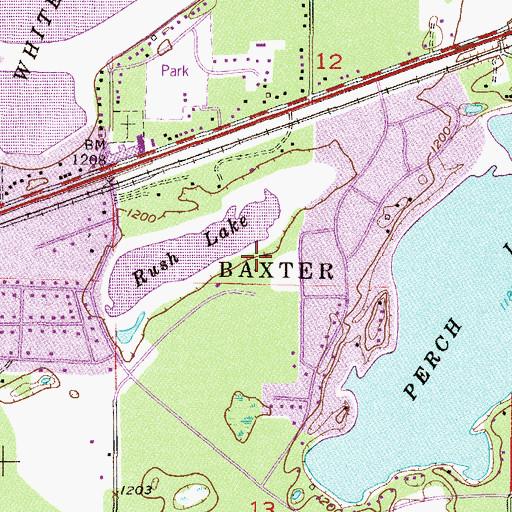 Topographic Map of Loren Thompson Park, MN