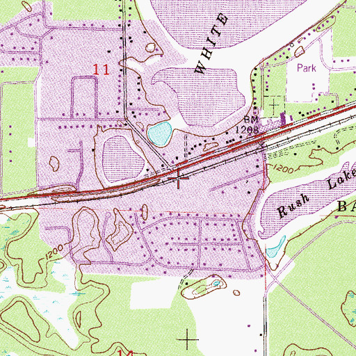Topographic Map of Baxter, MN