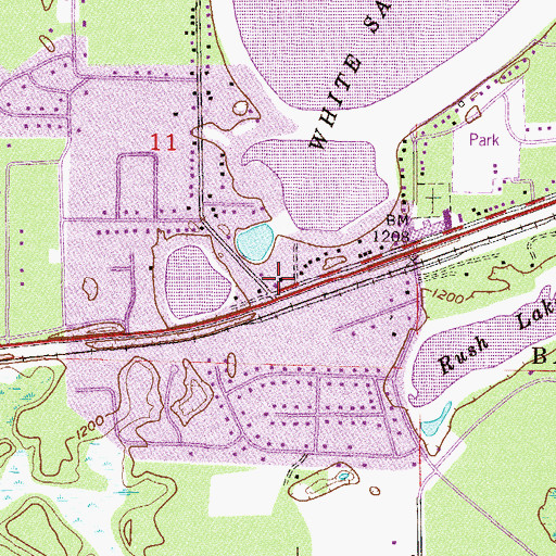 Topographic Map of Baxter City Hall, MN