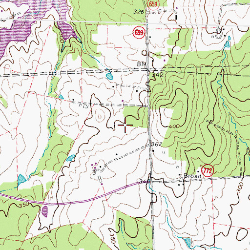 Topographic Map of Briar Woods High School, VA