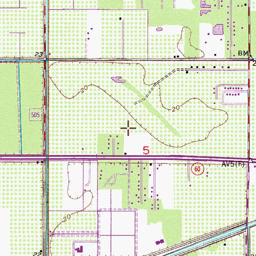 Topographic Map of Indian River Mall, FL