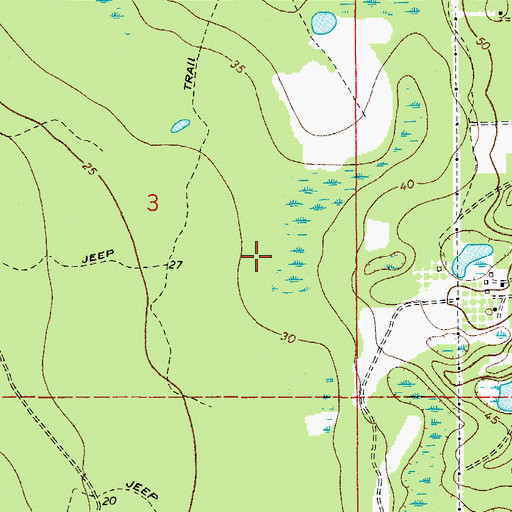 Topographic Map of Magnolia Plantation Golf Club, FL