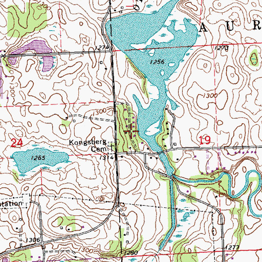 Topographic Map of Kessel Group Home, MN