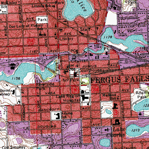 Topographic Map of Law Enforcement Center, MN
