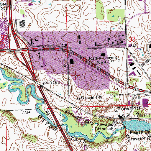 Topographic Map of West Ridge Medical Center, MN