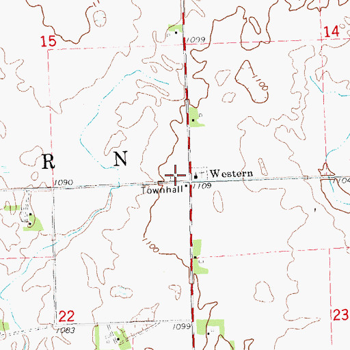 Topographic Map of Emmanuel Lutheran Church Cemetery, MN