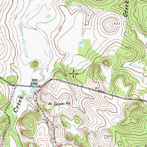 Topographic Map of Blakely Cemetery, TX