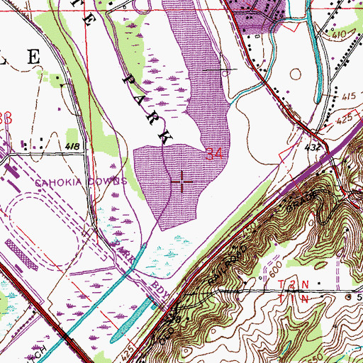 Topographic Map of Grand Marais Lake, IL