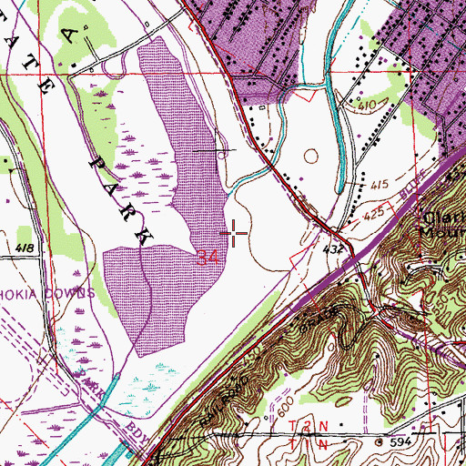 Topographic Map of Grand Marais Boat Ramp, IL