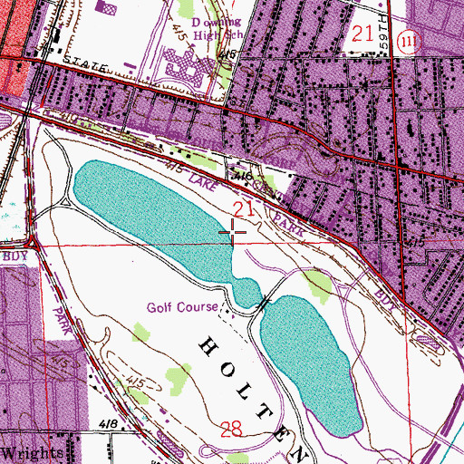 Topographic Map of Whispering Willow Boat Ramp, IL