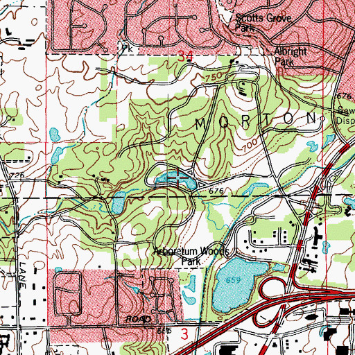 Topographic Map of Lake Marmo, IL