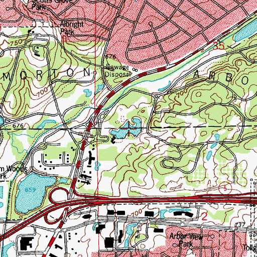 Topographic Map of Meadow Lake, IL