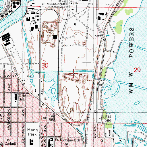 Topographic Map of Hyde Lake Wetlands, IL