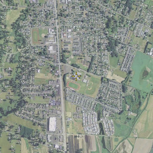 Aerial/Satellite Image of Scappoose High School, OR