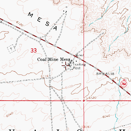 Topographic Map of Coal Mine Mesa School, AZ