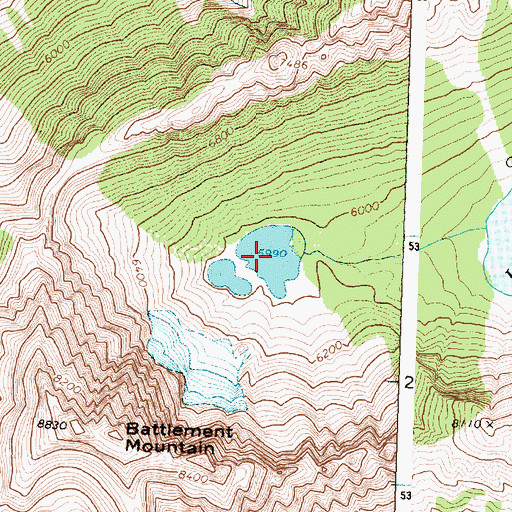 Topographic Map of Upper Isabel Lake, MT