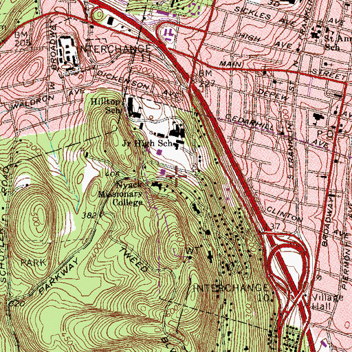 Topographic Map of Betty Olsen House, NY