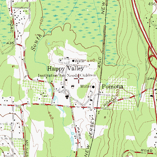 Topographic Map of Minisceogo Golf Course, NY