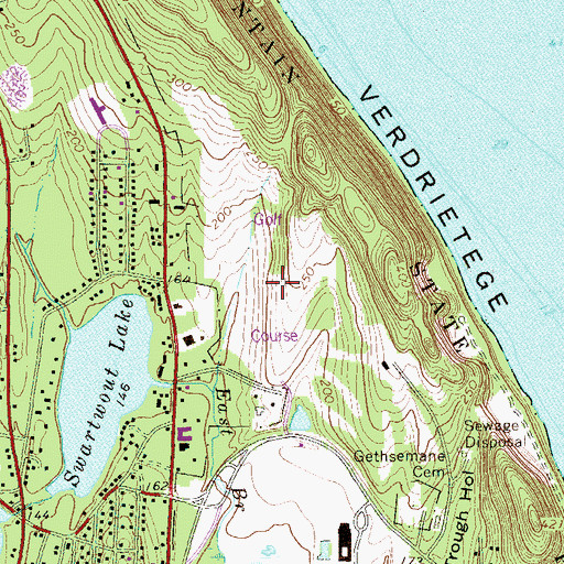 Topographic Map of Rockland Lake Championship Golf Course, NY