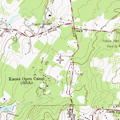 Topographic Map of Spook Rock Golf Course, NY