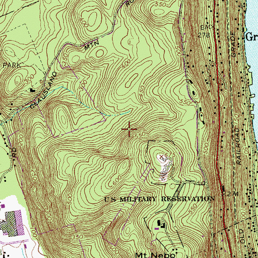 Topographic Map of Clausland Mountain County Park, NY