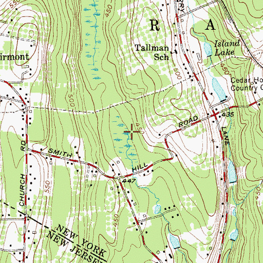 Topographic Map of Lorna Lane Park, NY