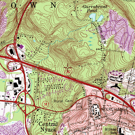 Topographic Map of Mountainview Nature Park, NY