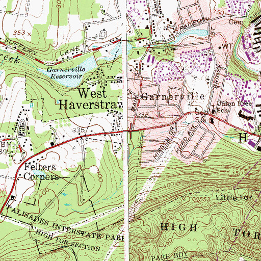 Topographic Map of Meads Corner, NY
