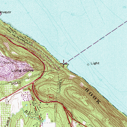 Topographic Map of Snedeker Landing, NY