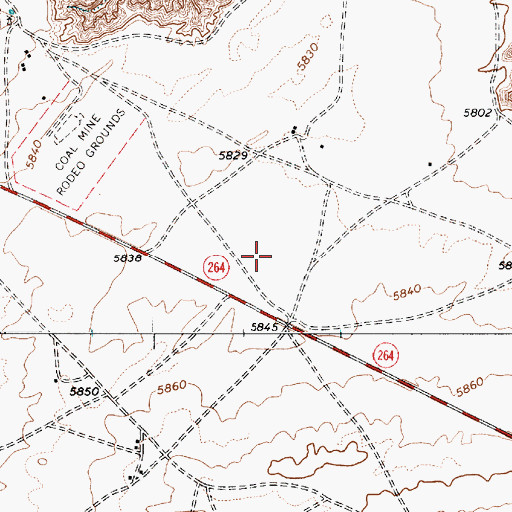 Topographic Map of Coalmine Canyon Campground, AZ