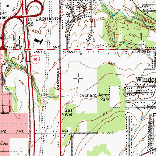 Topographic Map of McKinley Mall, NY