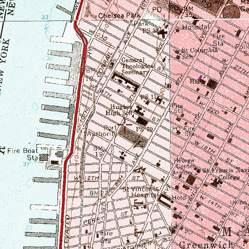 Topographic Map of Joseph Curran Plaza, NY