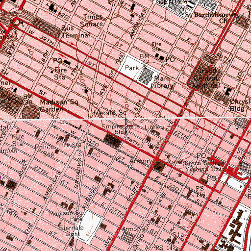 Topographic Map of Gorham Building, NY