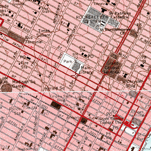 Topographic Map of Knox Hat Building, NY