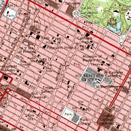 Topographic Map of American Horse Exchange (historical), NY