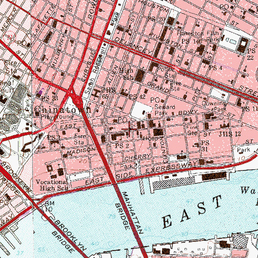 Topographic Map of First Presbyterian Church of New York, NY