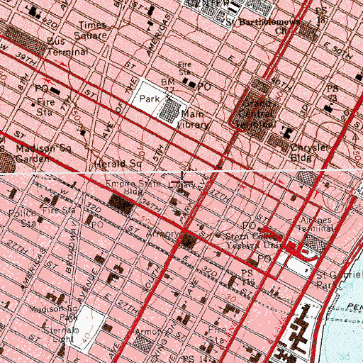 Topographic Map of Lutheran Church In America, NY
