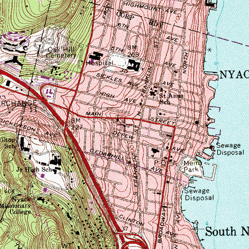 Topographic Map of Saint Phillips African Methodist Episcopal Zion Church, NY