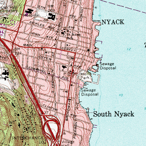 Topographic Map of Temple Israel, NY