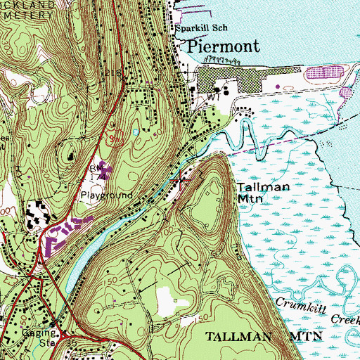 Topographic Map of Reformed Church of Piermont, NY