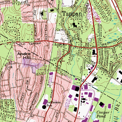 Topographic Map of Tappan Alliance Church, NY