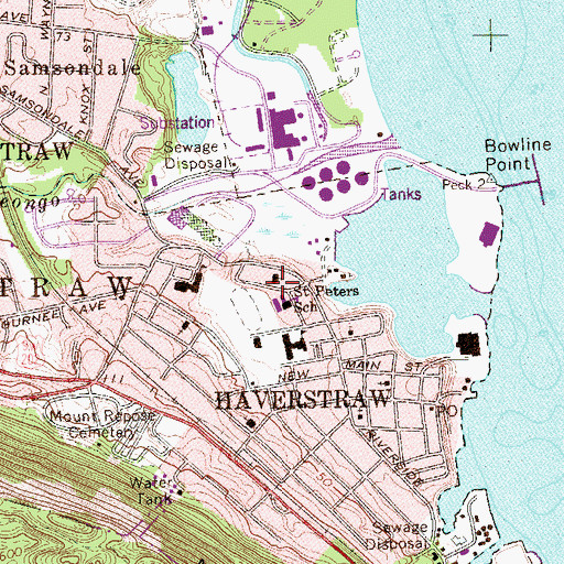 Topographic Map of Saint Peters Church, NY