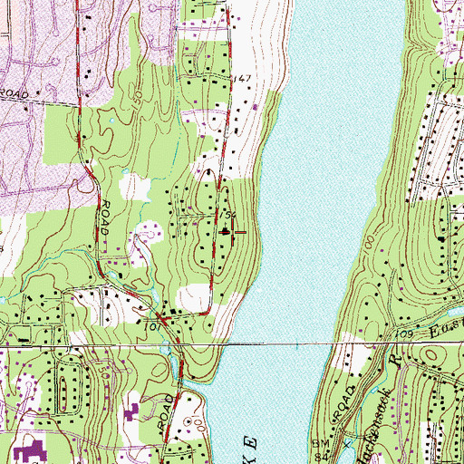 Topographic Map of Saint John Episcopal Church, NY