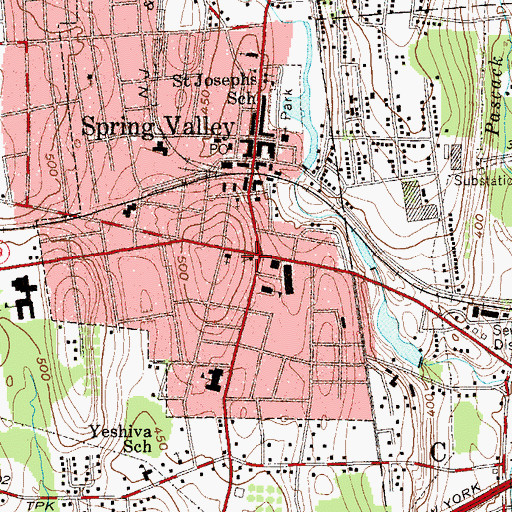 Topographic Map of Virgin Mary and Saint Pakhomious Church, NY